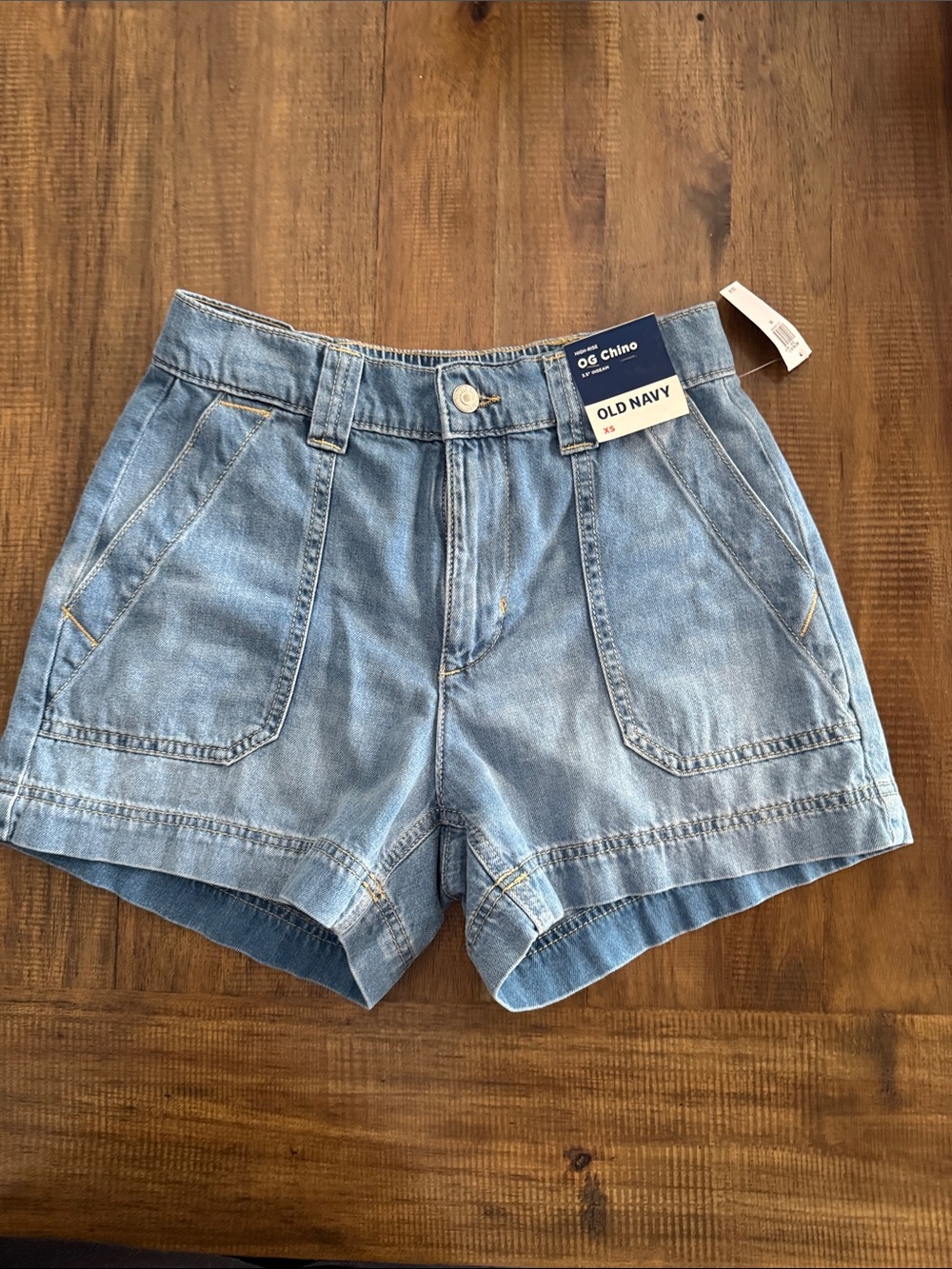 Old Navy Light Wash Denim Chino-Style Women's Shorts